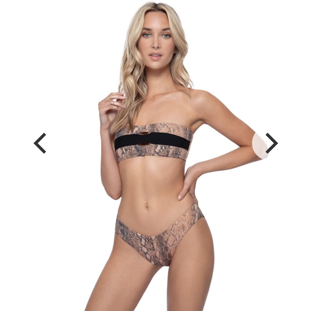 PQ Swim leopard bandeau bikini